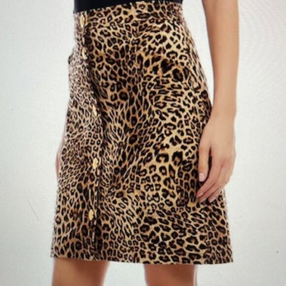 Karen Kane Skirt Size 4 Animal Print Front Buttons Women Skirt - New! - Picture 2 of 6